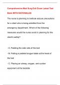 Comprehensive Med Surg Exit Exam Latest Test  Bank WITH RATIONALES