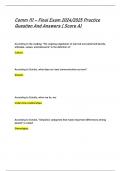 Comm 111 &ndash; Final Exam 2024&sol;2025 Practice  Question And Answers &lpar; Score A&rpar;