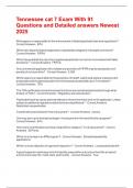 Tennessee cat 7 Exam With 91 Questions and Detailed answers Newest 2025