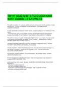 TM111 QUIZ MIDTERM QUESTIONS WITH CORRECT ANSWERS 