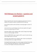 NHS Pathways 111 Revision &ndash; questions and answers grade A&plus;