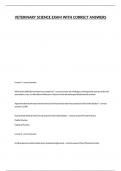 VETERINARY SCIENCE EXAM WITH CORRECT ANSWERS&period;