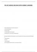 FFA VET SCIENCE CDE EXAM WITH CORRECT ANSWERS
