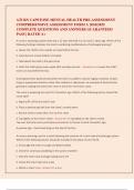 ATI RN CAPSTONE MENTAL HEALTH PRE-ASSESSMENT COMPREHENSIVE ASSESSMENT FORM A 2024&sol;2025 COMPLETE QUESTIONS AND ANSWERS GUARANTEED PASS &vert; RATED A&plus;