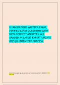            GUAM DRIVERS WRITTEN EXAM&comma; VERIFIED EXAM QUESTIONS WITH 100&percnt; CORRECT ANSWERS&comma; ALL GRADED A&plus;&comma;LATEST EXPERT UPDATE 2025&vert;GUARANTEED SUCCESS&period;