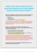 Pediatrics HESI 2023 Complete Exam&sol; 350  Actual Exam Questions with Correct Detailed  Answers &lpar;Verified Answers&rpar; Graded A&plus;