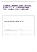 OUTSIDE LINEMAN YEAR 1 STUDY GUIDE TEST 1 &vert; 126 QUESTIONS &vert; WITH ALL PASSED SOLUTIONS&excl;&excl;