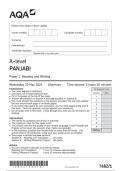 AQA A-level PANJABI Paper 1&comma; 2 and 3 JUNE 2024 QUESTION PAPERS AND MARK SCHEMES