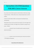 ServiceNow CIS-ITSM Questions With 100&percnt; Correct Answers
