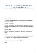 SPCE 619 Vocabulary Practice With Complete Solutions 2025