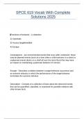 SPCE 619 Vocab With Complete Solutions 2025