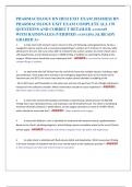 PHARMACOLOGY RN HESI EXIT EXAM 2024&sol;HESI RN  PHARMACOLOGY EXIT EXAM COMPLETE ALL 170  QUESTIONS AND CORRECT DETAILED ANSWERS  WITH RATIONALES &lpar;VERIFIED ANSWERS&rpar; &vert;ALREADY GRADED A&plus;  