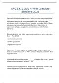 SPCE 619 Quiz 4 With Complete Solutions 2025