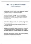 SPCE 619 Test -1 With Complete Solutions 2025
