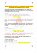 National Physical Therapy &lpar;NPTE&rpar; Examination Test Bank Practice Questions & Answers Explained with Rationales