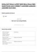 HOSA EMT EXAM LATEST 2025 REAL EXAM 300&plus; QUESTIONS AND CORRECT ANSWERS AGRADE &vert; ASSURED SUCCESS