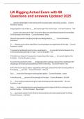 UA Rigging Actual Exam with 90 Questions and answers Updated 2025