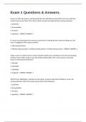 Exam 1 Questions & Answers&period;