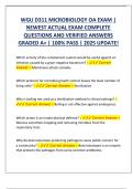WGU D311 MICROBIOLOGY OA EXAM &vert;  NEWEST ACTUAL EXAM COMPLETE  QUESTIONS AND VERIFIED ANSWERS  GRADED A&plus; &vert; 100&percnt; PASS &vert; 2025 UPDATE&excl;