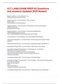CLT LANA EXAM PREP 92 Questions and answers Updated 2025 Newest