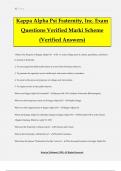 Kappa Alpha Psi Fraternity&comma; Inc&period; Exam Questions Verified Marki Scheme &lpar;Verified Answers&rpar;