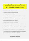 Laser Hair Removal Exam Answers New Update &lpar;Verified A&plus; Pass&rpar;