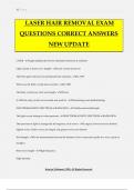 LASER HAIR REMOVAL EXAM QUESTIONS CORRECT ANSWERS NEW UPDATE