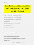 Laser Hair Removal Exam Questions All Correctly Solved New Update &lpar;Verified A&plus; Pass&rpar;
