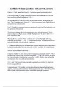 Air Methods Exam Questions with correct Answers