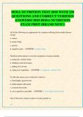 HOSA NUTRITION TEST 2025 WITH 230  QUESTIONS AND CORRECT VERIFIED  ANSWERS&sol; 2025 HOSA NUTRITION  EXAM PREP &lpar;BRAND NEW&excl;&rpar;