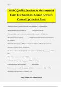 MSSC Quality Practices & Measurement Exam Test Questions Correct Answers Current Update &lpar;A&plus; Pass&rpar;
