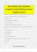 Mssc Quality Exam Questions Complete Verified Marking Scheme Update &lpar;A&plus; Pass&rpar;