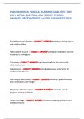 PNR 206 MEDICAL SURGICAL NURSING EXAM LATEST 2025 WITH ACTUAL QUESTIONS AND CORRECT VERIFIED ANSWERS ALREADY GRADED A&plus; 100&percnt; GUARANTEED PASS&excl;      