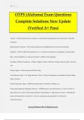 OTPS &lpar;Alabama&rpar; Exam Questions Complete Solutions New Update &lpar;Verified A&plus; Pass&rpar;