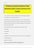 Primerica-General Insurance Exam Questions 100&percnt; Correct Answers New Update
