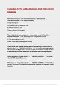 Canadian ATPL &lpar;SARON&rpar; exam 2025 with correct solutions