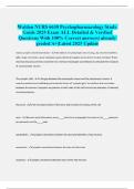 Walden NURS 6630 Psychopharmacology Study Guide 2025 Exam ALL Detailed & Verified Questions With 100&percnt; Correct answers&vert; already graded A&plus;&vert;Latest 2025 Update