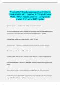 Walden 6630 Psychopharmacology Midterm Study Guide ALL Detailed & Verified Exam With 100&percnt; Correct Answers &vert; Completed &vert; graded A&plus;&vert; Latest 2025 Update