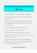 Rockwell Test Questions and Answers 100&percnt; Pass