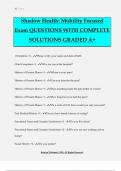 Shadow Health&colon; Mobility Focused Exam QUESTIONS WITH COMPLETE SOLUTIONS GRADED A&plus;