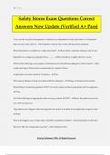 Safety Storm Exam Questions Correct Answers New Update &lpar;Verified A&plus; Pass&rpar;
