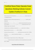 Certified Storm Water Operator Exam Questions Marking Scheme Current Update &lpar;Verified A&plus; Pass&rpar;