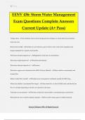 EENV 436&colon; Storm Water Management Exam Questions Complete Answers Current Update &lpar;A&plus; Pass&rpar;