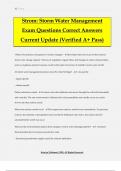 Strom&colon; Storm Water Management Exam Questions Correct Answers Current Update &lpar;Verified A&plus; Pass&rpar;