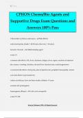 CPHON Chemo&sol;Bio Agents and Supportive Drugs Exam Questions and Answers 100&percnt; Pass