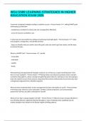 WGU D389 LEARNING STRATEGIES IN HIGHER EDUCATION EXAM 2025