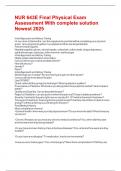 NUR 643E Final Physical Exam Assessment With complete solution Newest 2025