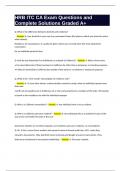HRB ITC CA Exam Questions and Complete Solutions Graded A&plus;&period;