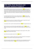 HRB FINAL Exam Questions and Complete Solutions Graded A&plus;