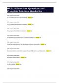 HRB-16 Exercises Questions and Complete Solutions Graded A&plus;